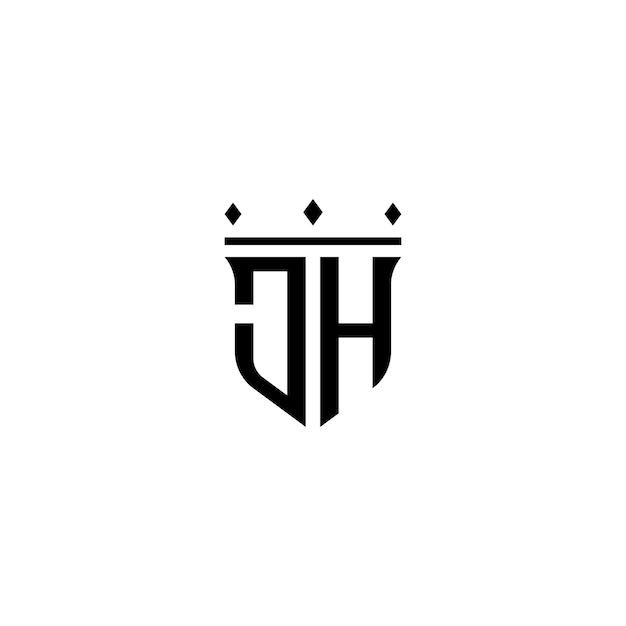 JH monogram logo ontwerp letter tekst naam symbool monochroom logo alfabet karakter eenvoudig logo