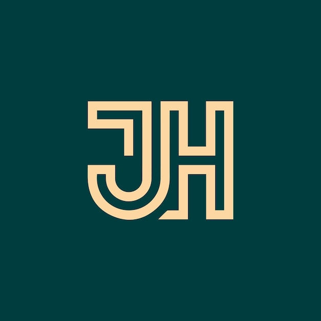 Vector jh simple vector logo design