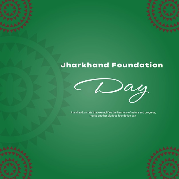 Vector jharkhand foundation day social media post banner