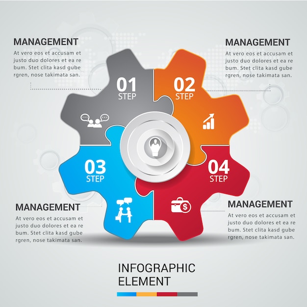 Jigsaw concept teamwerk infographic.