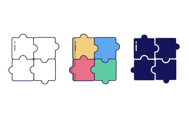 Jigsaw Puzzel vector icon