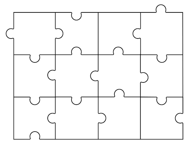 Vettore modello di puzzle per aiutarti a creare il tuo sfondo di puzzle personalizzato