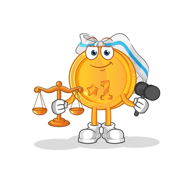 Jingle bell lawyer cartoon. cartoon mascot vector