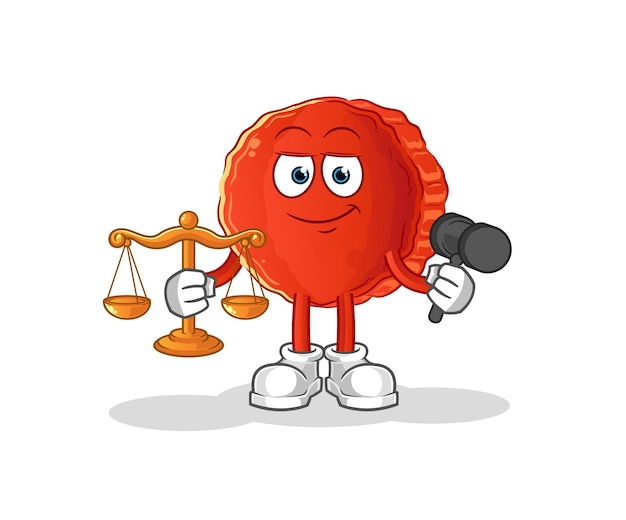 Jingle bell lawyer cartoon. cartoon mascot vector