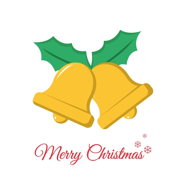 Vettore illustrazione vettoriale di jingle christmas bells adatta per la carta di natale felice