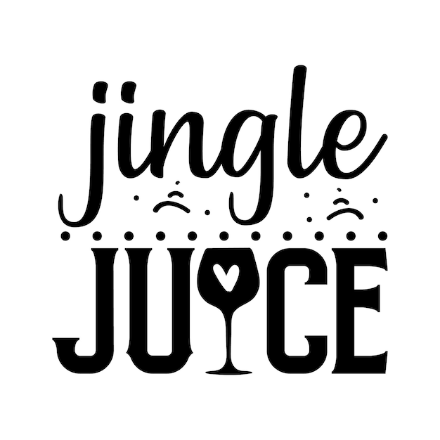 Succo jingle lettering disegno vettoriale premium