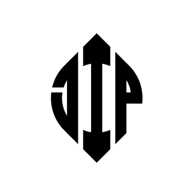 jip circle letter logo design with circle and ellipse shape jip ellipse letters with typographic style the three initials form a circle logo jip circle emblem abstract monogram letter mark vector