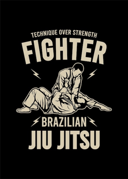 Vector jiu jitsu fighter 2