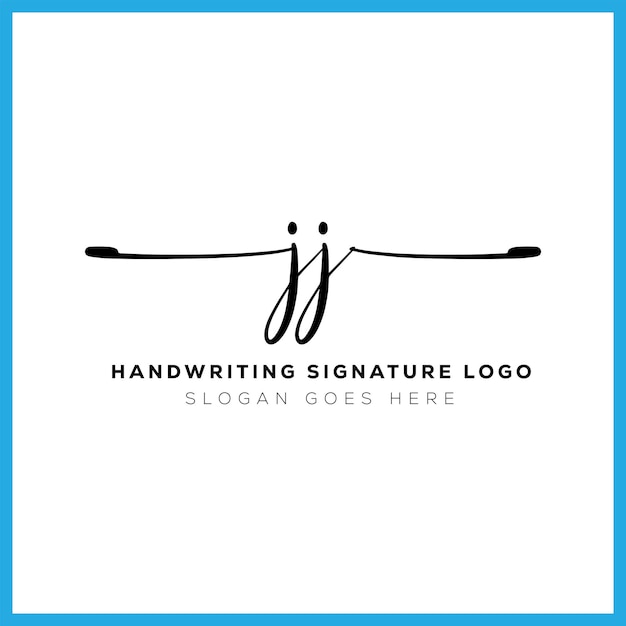 JJ initials handwriting signature logo JJ letter real estate beauty photography letter logo design