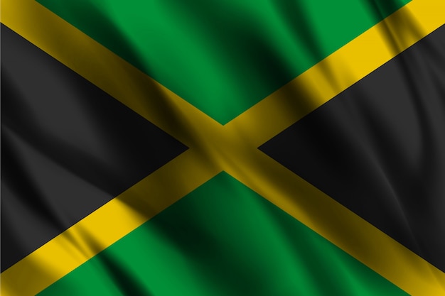 Jjamaica flag waving abstract background