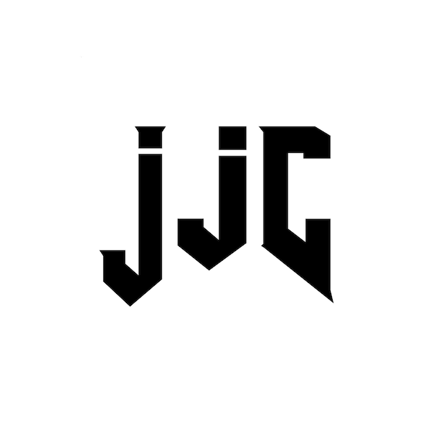JJCのロゴデザイン 黒と白の色の組み合わせ JJCロゴ ベクトル JJCデザイン JJCアイコン JJCアルファベット JJCタイポグラフィー ロゴデザイン