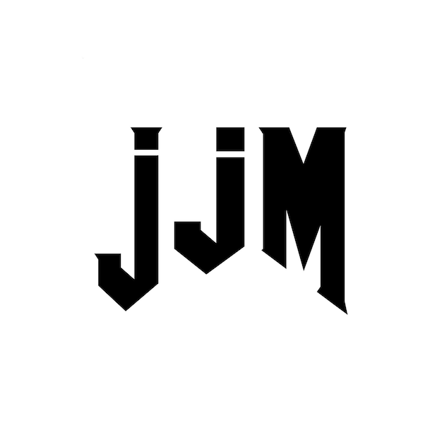 JJM letter logo design for technology company JJM logo design black and white color combination JJM logo JJM vector JJM design JJM icon JJM alphabet JJM typography logo design