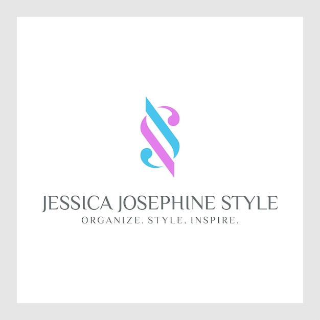 JJS Alphabet initial swoosh Abstract Icon Logo vector illustration