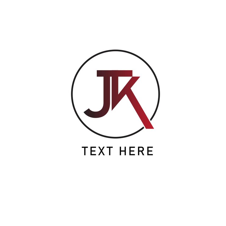 Vector jk initial letter logo design