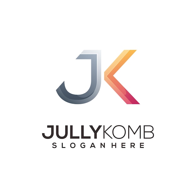 Modello di logo lettera jk