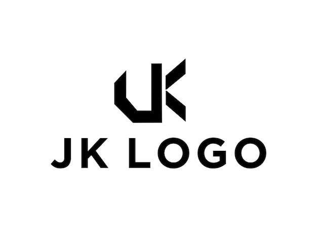 Vector jk logo ontwerp vectorillustratie