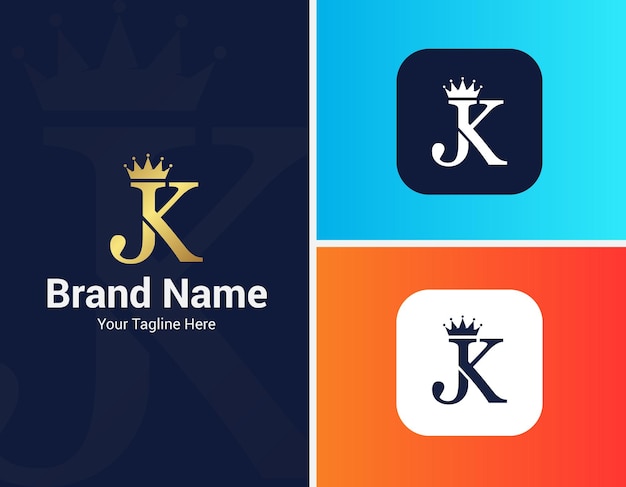 JK Modern minimalist monogram letters luxury initial clothing logo design vector template