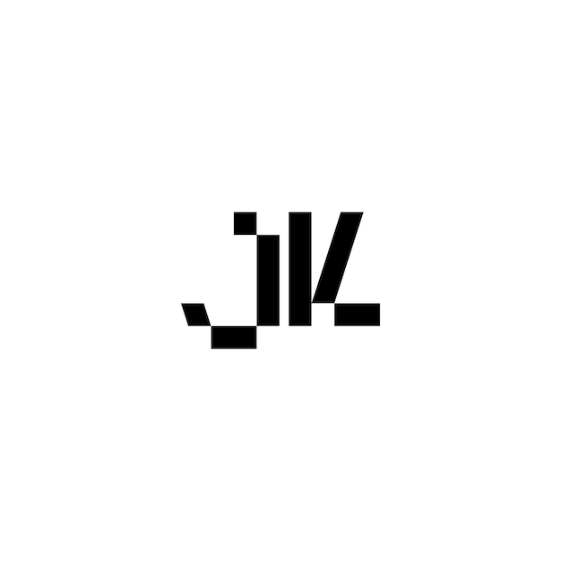 벡터 jk 모노그램 로고 디자인 문자 텍스트 이름 기호 흑백 로고타입 알파벳 문자 심플 로고