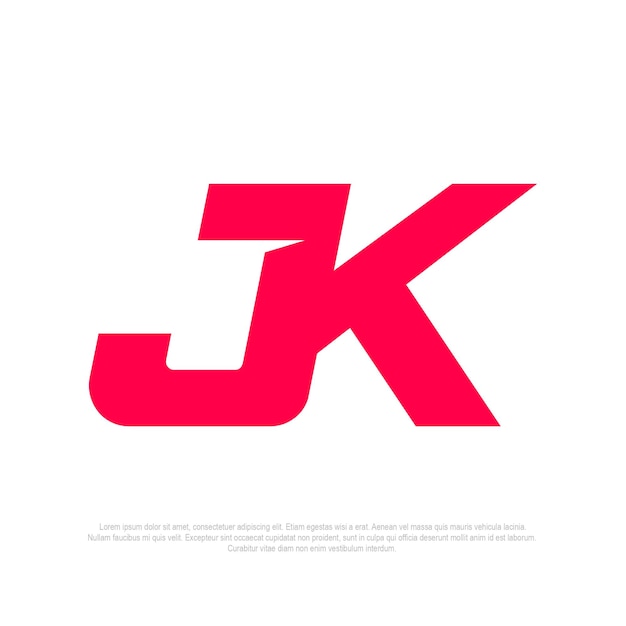 Vector jk monogrammen logo