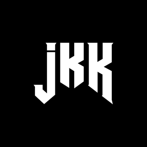 ロゴデザイン 黒と白の色の組み合わせ JKK ロゴ JKK ベクトル JKK アイコン JKK アルファベット JKK タイポグラフィー