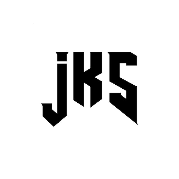 ロゴデザイン: 黒と白の色の組み合わせ JKS ロゴ ベクトル JKS アイコン JKS アルファベット JKS タイポグラフィー ロゴデザイン