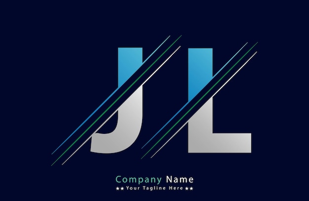 JL 글자 원에 있는 다채로운 로고 터 로고 일러스트레이션