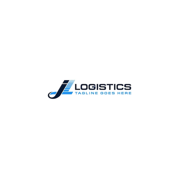 JL LJ initiaal voor logistiek logo-ontwerp