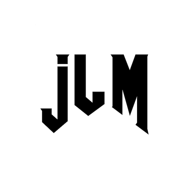 JLM letter logo ontwerp voor technologiebedrijf JLM logo ontwerp zwarte en witte kleurencombinatie