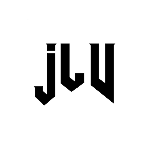 ロゴデザイン 黒と白の色の組み合わせ JLV ロゴ JLV ベクトル JLV アイコン JLV アルファベット JLV タイポグラフィー ロゴデザイン