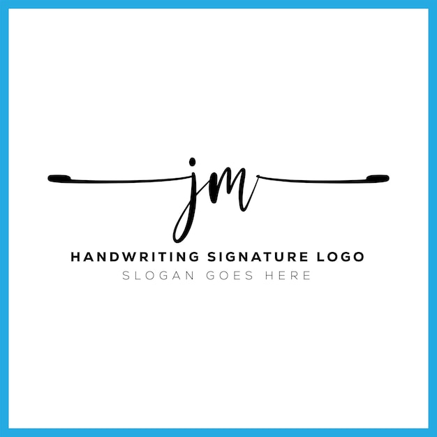 Vector jm initialen handschrift handtekening logo jm brief onroerend goed schoonheid fotografie brief logo ontwerp