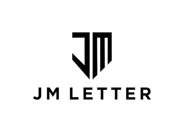 Vettore illustrazione vettoriale del logo della lettera jm