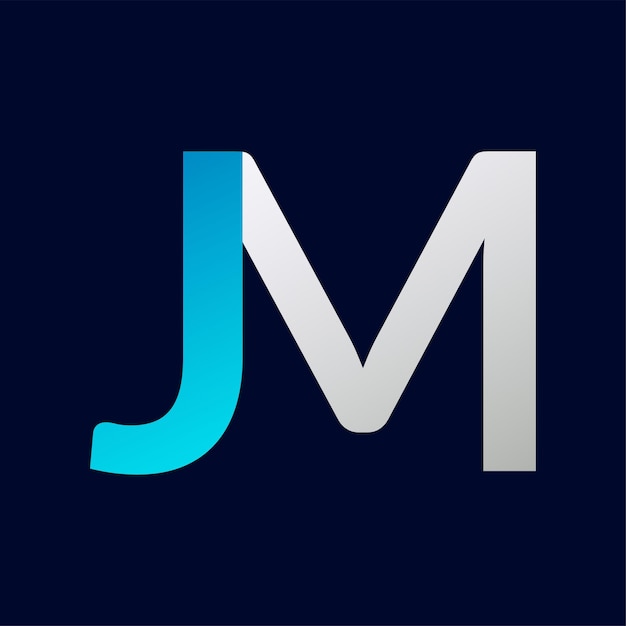 Jm letter logo design vector template