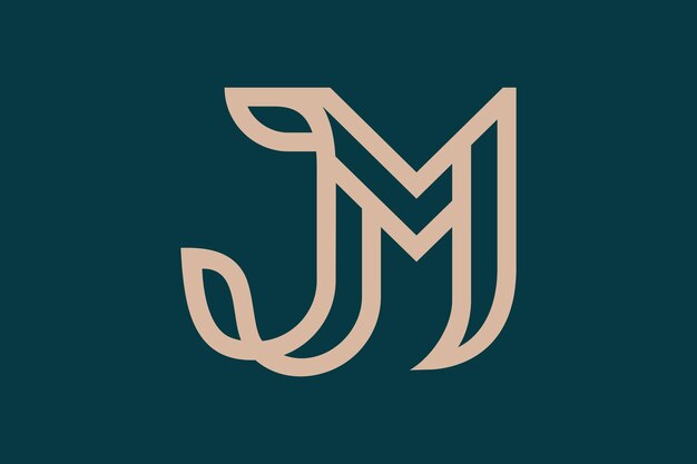 Vector jm letter logo