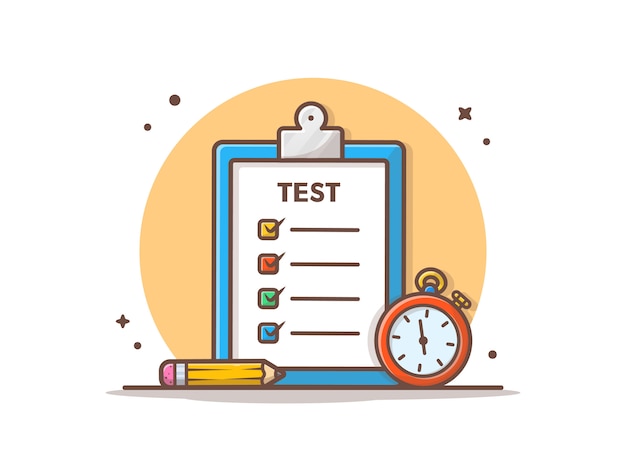 Job and Exam Test Vector  Illustration