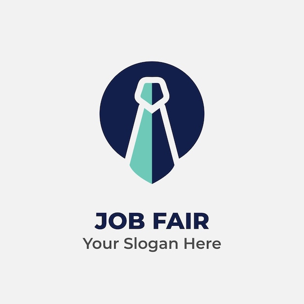 Vector job fair company vector logo template