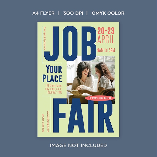 Vector job fair flyer