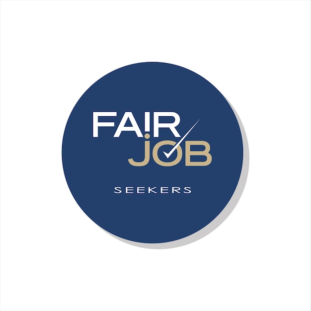 Job Fair Sticker Emblem Text Banner