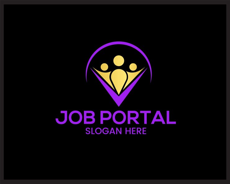 Job Hunter logo design vector template