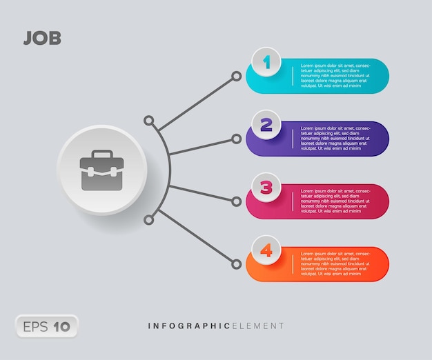 Elemento infografico di lavoro