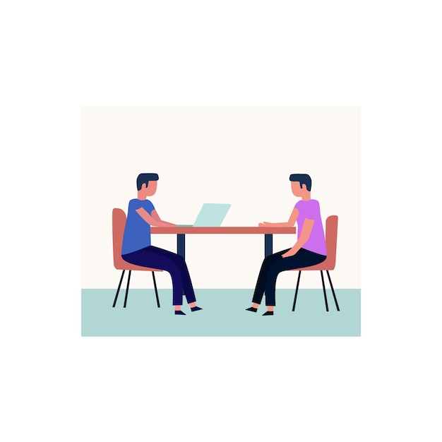 Job interview concept design vector illustration