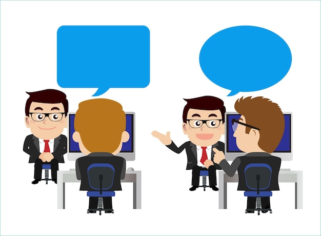 Vector job interview concept