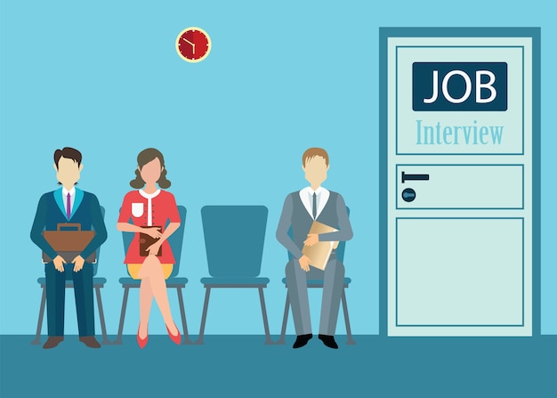 Vector job interview conceptual