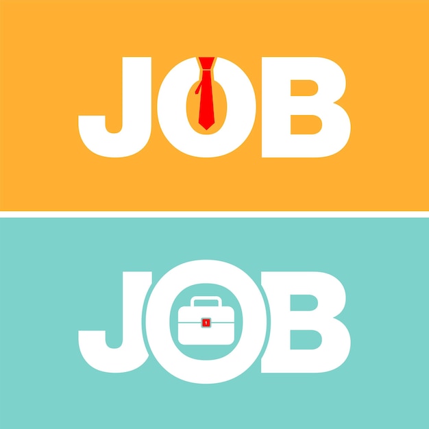 Job logotype Job flat vector logo design