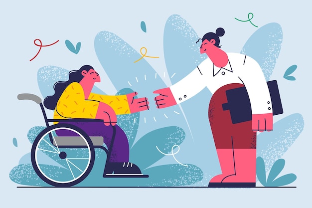 Offerta di lavoro per illustrazione di persone disabili