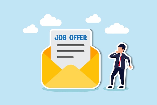 job offer or job opportunity to be promoted or new position for higher salary employment recruitment