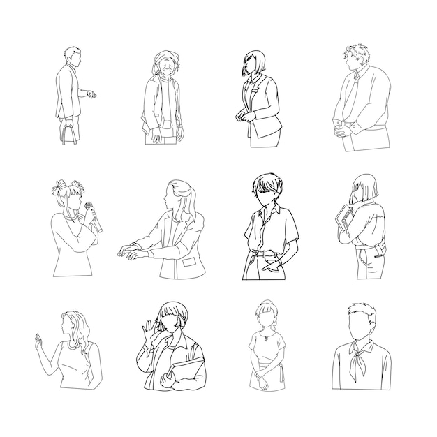 Vector job outline illustrtion