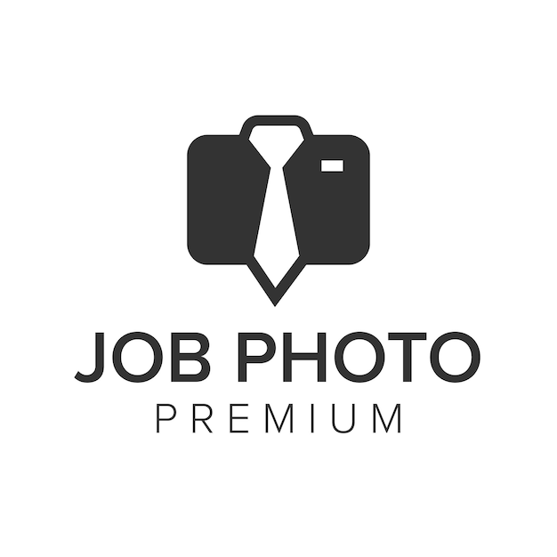 Job photo logo icon vector template