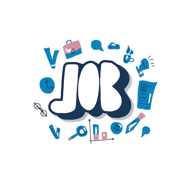 Job search concept Vector design illustration