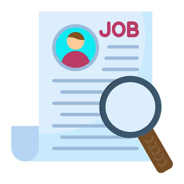 Job search Flat Illustration