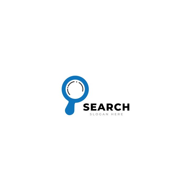 Vector job search icon with magnifying glass job or employee logo recruitment agency vector illustration